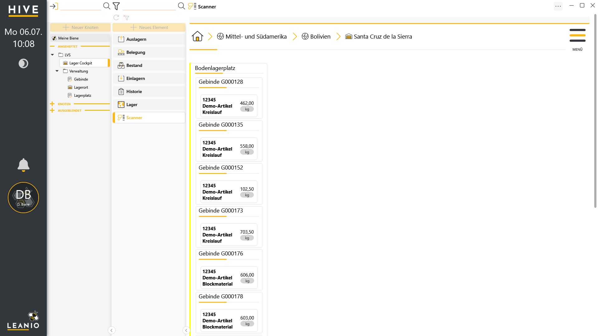 LEANIO Lagerverwaltung: logistik Scanner 1